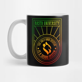 Rasta University The Only Good System is a Sound System Rasta Colors Reggae Mug